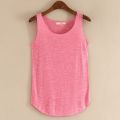 Spring Summer New Tank Tops Women Sleeveless Round Neck Loose T Shirt Ladies Vest Singlets.