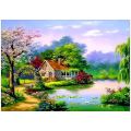 Handmade Scenery Pattern Painting Rhinestone Painting Wall Decoration m537.
