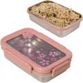 Stainless Steel Transparent Printed Lunch Tiffin Box for School/Office/College for Kids, Men, Women (Big, Pink).