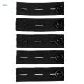 Black Elastic Pants Waist Extender 10-Pack. 