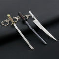 Anime Bleach Kurosaki Ichigo Sword Keychains Hitsugaya Toushirou Katana Weapon Pendant Keyring Jewelry Metal Key Chain Trinket. 