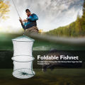 Fishing Net Foldable Fishing Trap Network 2 Layers Fish Shrimp Mesh Cage Portable Nylon Waterproof Quick Dry Fishing Accessory.
