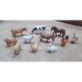 Animal Figurines Toy Set 12 Piece Small Realistic Plastic Assorted Farm Animals for Toddlers and Kids.