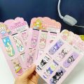 6pcs/set Sanrio Kuromi Magnetic Bookmark Cartoon Book Mark Kawaii School Supplies Magnetic Bookmark Clip Book Readers Stationery. 