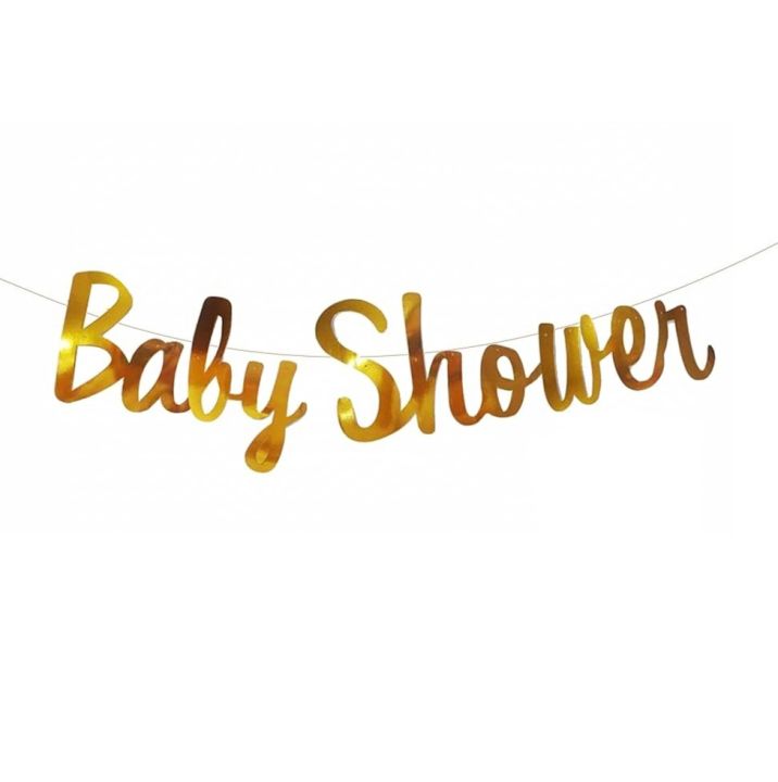 Baby Shower bunting Banner for Baby Shower Decorations - 1pc | Baby Shower Decoration Item | Baby Shower Golden Banner