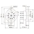 NXFDSIOZ 20PCS Ceramic B9A Gold-Plated 9Pin Vacuum Tube Socket Panel Chassis Mount for ECC81 ECC82 ECC83 EL84 6922 Vacuum Tube.