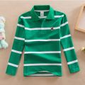 Children Child Long Sleeve T-shirt Polo Shirts Boys Kids Stripes Tops Baby Boy Sports Polos Teneege Boys Clothes. 