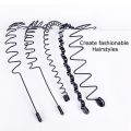Black Metal Wavy Headband Men Women Hair Band Head Hoops Bands Sport Headbands Headwear Hairband Bangs Holder Hair Accessories. 