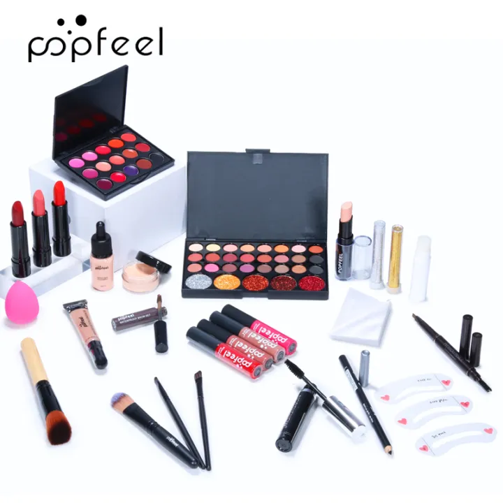 POPFEEL%20Makeup%20Kit%20ALL%20IN%20ONE%20Full%20Facial%20Makeup%20Set%20Eye%20Shadow%20Lip%20Gloss%20Eyeliner%20Makeup%20Brushes%20Cosmetics%20Bag%20Makeup%20Products%20-%20Image%203