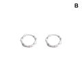 【Deal】 1Pair Geometric Irregular Twisted Mobius Hoop Earrings For Women Simple Geometric Circle Silver Color Earring Party Gift Fashion Jewelry. 