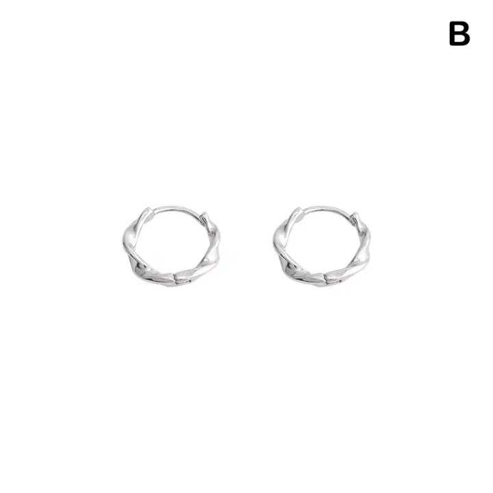%E3%80%90Deal%E3%80%91%201Pair%20Geometric%20Irregular%20Twisted%20Mobius%20Hoop%20Earrings%20For%20Women%20Simple%20Geometric%20Circle%20Silver%20Color%20Earring%20Party%20Gift%20Fashion%20Jewelry%20-%20Image%202