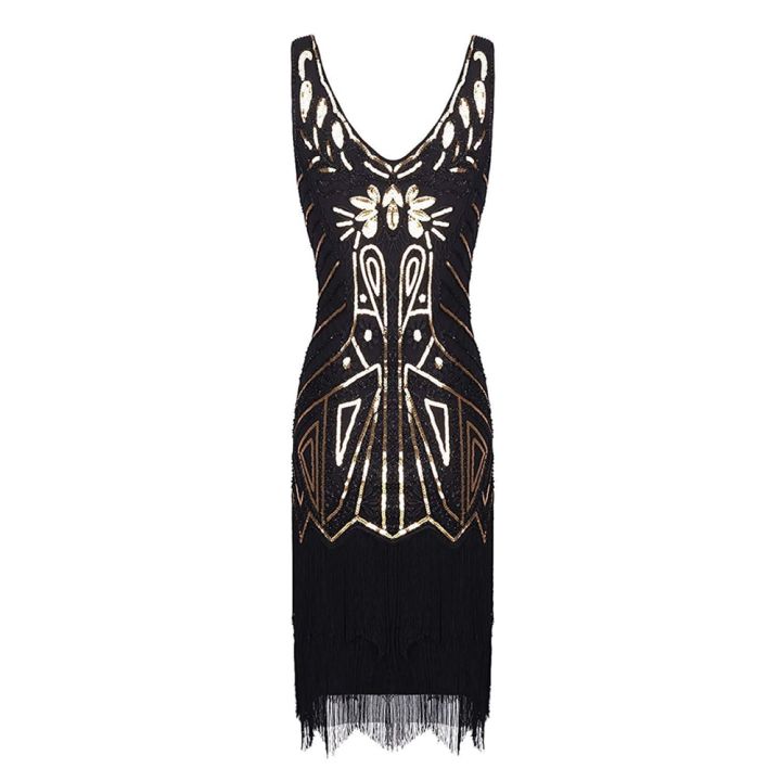 Women%201920s%20Great%20Gatsby%20Dress%20Long%2020s%20Flapper%20Dress%20Vintage%20V%20Neck%20Sequins%20Beads%20Maxi%20Party%20Dress%20Mesh%20Prom%20Gown%20Elegant%20Dress%20-%20Image%207