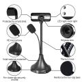 Webcam 480P Full HD 1080P with External Microphone Camara Stand for Laptop Desktop Video Calling for Youtube Recording Web Cam.