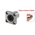 2X Bushings Square Flanged Long Linear Bearing 12mm x 21mm x 30mm. 