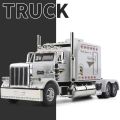 New 1/24 Alloy Trailer Truck Head Car Model Diecast Metal Container Truck Engineering Transport Vehicles Car Model Kids Toy Gift.