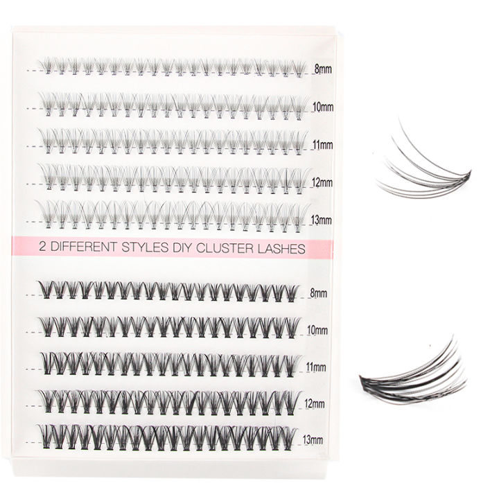 Cluster Lashes 3/6/10Rows Individual Lash Clusters 10D+20D Natural False Eyelash C/D Curl DIY Clusters Lash Extensions Makeup