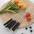 Barbecue Skewers with Handle,Grill Fork for BBQ Camping Cookware Campfire Grill Cooking, Camping Stove BBQ Tools.