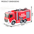 RC Fire Truck Rechargeable 2.4GHz Water Spray 7 Channel Remote Control Fire Rescue Toy Truck for Kids. 