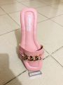 Girls Flat Casual Chain Design Slippers Sandals - Ladies Slim Shoes - Womens Fashionable Slips On- Chain Slipper. 
