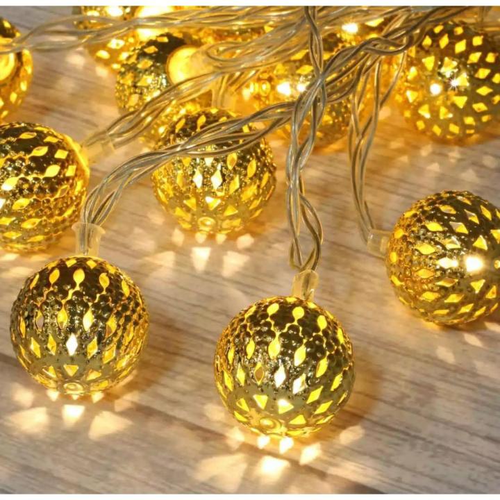 20 LEDs Metal Ball Lights LED, Christmas Party Fairy Lights