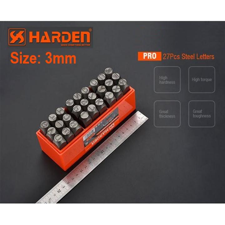 Harden Steel Letters punch 27Pcs ( 3mm / 4mm / 5mm / 6mm / 8mm / 10mm ) Professional Alphabet Chrome Vanadium punch set