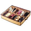 Transparent Shoe Box Protective Household Moisture-Proof Shoe Storage Bag Nonwoven 12 Grid Shoes Organizer for Closet.