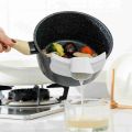 OKDEALS with Round Mouth Edge Anti-spill Duckbill Drain Soup Diversion Pour Soup Pans Side Clip Kitchen Tools Leak-proof Liquid Funnel Pot. 