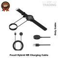 Fossil Hybrid HR Magnetic Charging Cable 2 Pin High Quality USB Charger Cable USB Charging Cable Dock Bracelet Charger for Fossil Hybrid HR Smart Watch.
