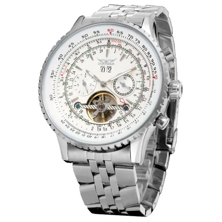 New 2016 JARAGAR Luxury Automatic Mens Tourbillion Multi Function Watch Mechanical Watches Gift Wristwatch