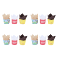 800Pcs Tulip Cupcake Baking Cups, Muffin Baking Liners Holders, Rustic Cupcake Wrapper, Brown, White and Nature Color. 