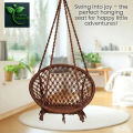 Round Cotton Swing Chair/Jhula – Handmade Hanging Hammock for Balcony, Indoor & Outdoor (100kg Capacity).