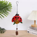Bee Beetle Glass Painted Wind Chime Pendant.