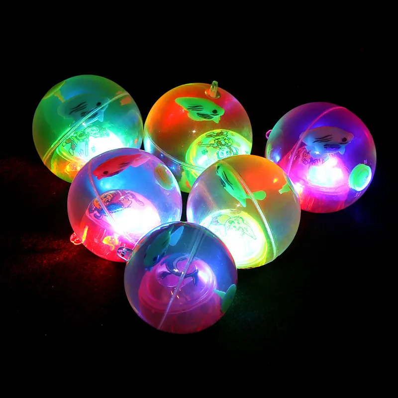 Glowing bouncy balls, glittering crystal balls, rope bouncing