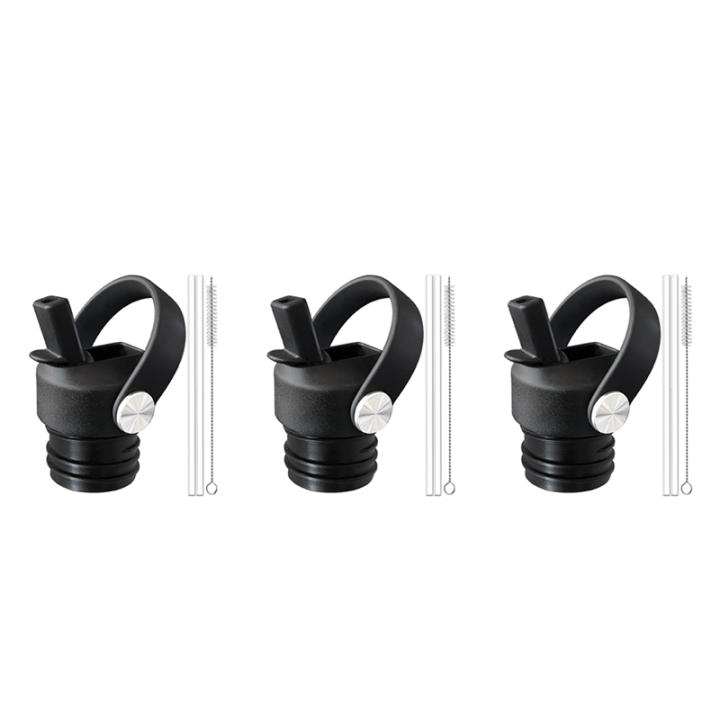 3 Pcs Flexible Handle Top Straw Lid for Hydro Flask 18 21 24 Oz,for Simple Modern,and Most Water Bottles Cap Replacement