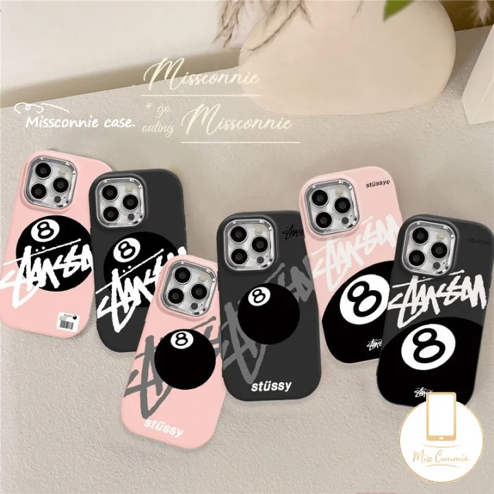 Trendy Brand Stussy Soft Case For Redmi 10A 13C 12 9A 10C 9 12C 9T 9C Note 13 11 12 10 11s 9 8 10s Pro Max Poco X3 Nfc M3 X6 Pro Mi 11 Lite Luxury Metal Lens Candy Color Cover