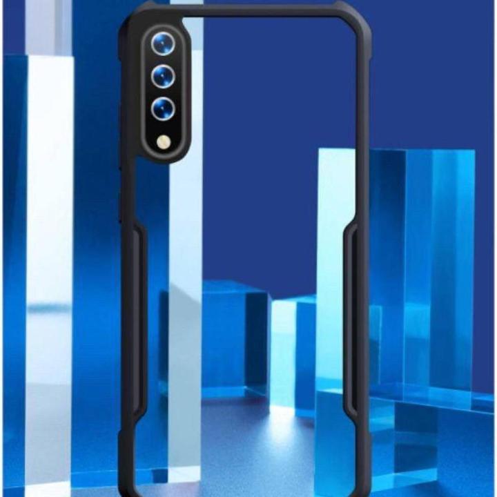 For Samsung Galaxy A70 / Samsung Galaxy A70s Edge-Reinforced Shockproof Cushion Back Clear Hybrid Transparent Hard Cover Casing