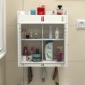 Bathroom Cabinet 38x18x43cm Wall Mounted Bathroom Toilet Furniture Cabinet Wood-Plastic Cupboard Shelf Cosmetic Storage MJ905. 