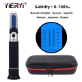 yieryi Handheld 0-100‰ Seawater Salinity Meter Sodium Chloride Concentration Refractometer. 