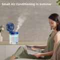 Humidification Fan Water Cooling Fan USB Mini Small Fan Desktop Fan 2024 Summer New Home Foldable Cold Air Humidifier Spray Fans.