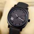 Pu Leather Analoge Watch for Men-Black and Brown.