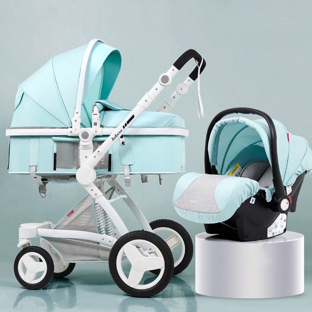 Belecoo%20Baby%20Stroller%202%20in%201/3%20in%201%20High%20Landscape%20Pushchair%20Reclining%20Baby%20Carriage%20Foldable%20Pushchair%20Cradle%20Puchair%20-%20Image%202