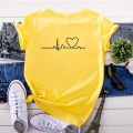 Love Degin T-shirt Women Solid Casual T Shirt.