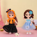 17cm Doll Tongle Barbie Doll Girl Toy Set Simulation Princess Dress Up Toy Birthday Gift. 