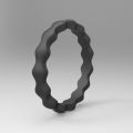 Medical Grade Logo Custom Silicone Rubber Finger Wedding Rings for men. 