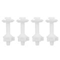 4PCS Toilet Seat Hinge Bolt Screws with Plastic Nuts and Washers.