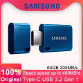 SAMSUNG Type-C USB Flash Drive 256G 128G 400mb/s 64GB Pen Drive USB 3.1 Pendrive Memory Stick For PC/Notebook/Smartphone/Tablet. 