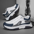 Men's Shoes Autumn New Student Thick Bottom White Slip-on Casual Sports Korean Style Forrest Gump Dad Shoes.