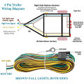 Trailer Wiring Harness, Trailer Trailer Wiring Harness 36FT, for Trailer general purpose Car Vehicle-specific Motorcycle. 