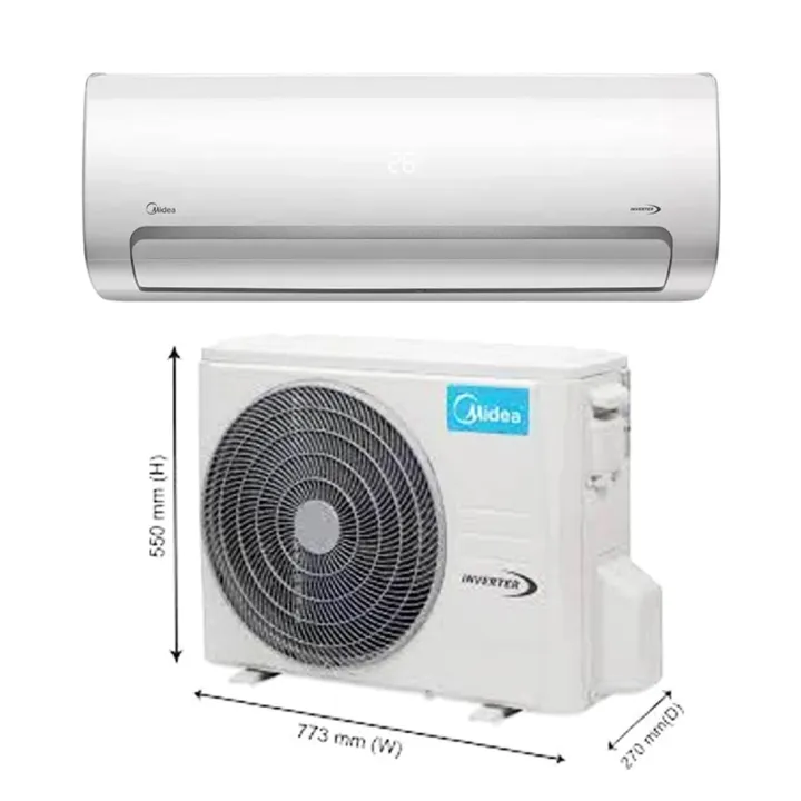 Midea Inverter 1 Ton Ac Split Type Air Conditioner 10 Year Compressor Official Warranty