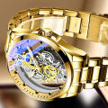 2022 New Watch Men Skeleton Automatic Mechanical Watch Gold Skeleton Vintage Man Watch Mens Watches Top Brand Luxury. 